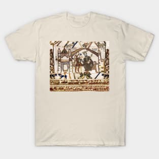 THE BAYEUX TAPESTRY ,King Edward the Confessor and Harold Godwinson at Winchester T-Shirt